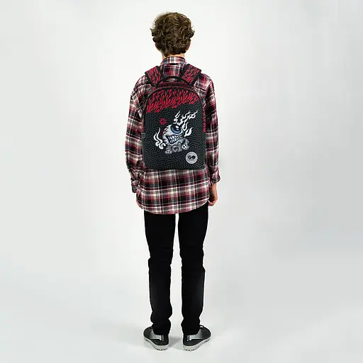 Рюкзак GoPack Teens 135M-4 Чорно-червоний (GO26-135M-4) - фото 15