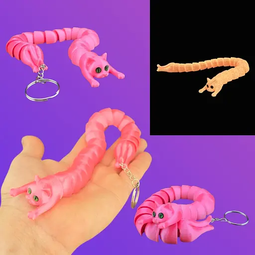 3D Игрушка Кот Батон, 30 см, подвижный, светится в темноте - фото 2