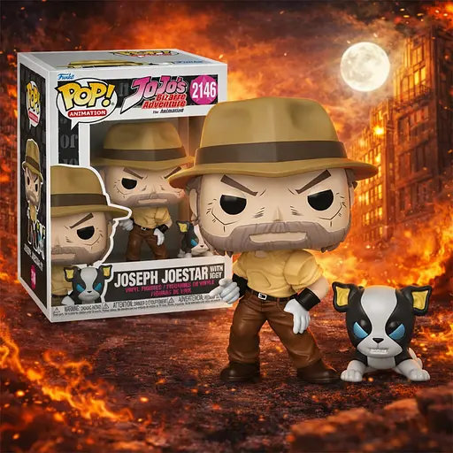 Набір фігурок Funko Pop! JoJo's Bizarre Adventure Joseph Joestar with Iggy (88461) - фото 3