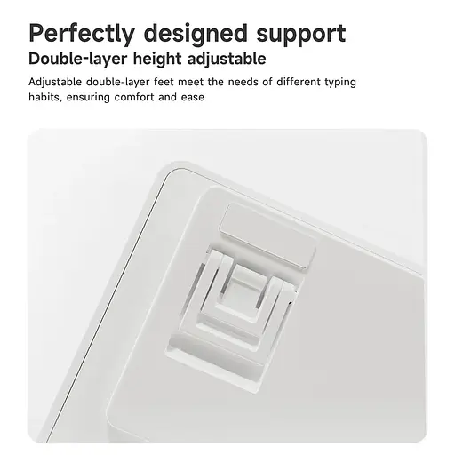 Игровая механическая проводная клавиатура Ajazz Ak690 / 68 клавиш / Hot-Swap / RGB / Melard Switch MC / White - фото 5