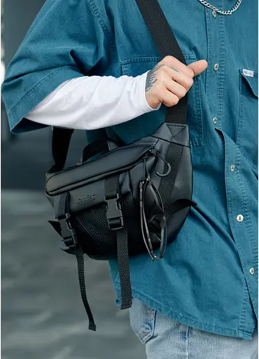 Чоловіча поясна сумка бананка Sambag 38х21 см sum0022765 - фото 9