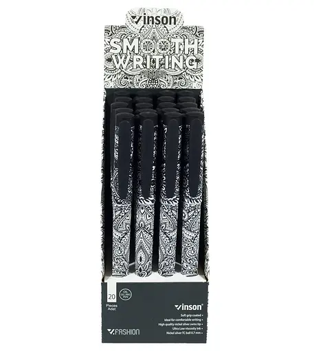 Ручка Tattoo А3/M 45639 Vinson Fashion 0,7мм, кулькова синя (6948910000236) - фото 2