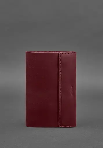 Шкіряний блокнот софт-бук 7.0 бордовий Crazy Horse - фото 2