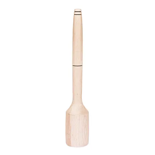 Толкушка картофелемялка фигурная средняя для картошки деревянная 27 см, Woodly Бежевый 85950 - фото 2