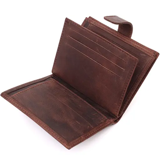 Мужской кошелек в vintage кожи 9.5х11х2.5 см KARYA 9.5х11х2.5 см acs0024259 - фото 4