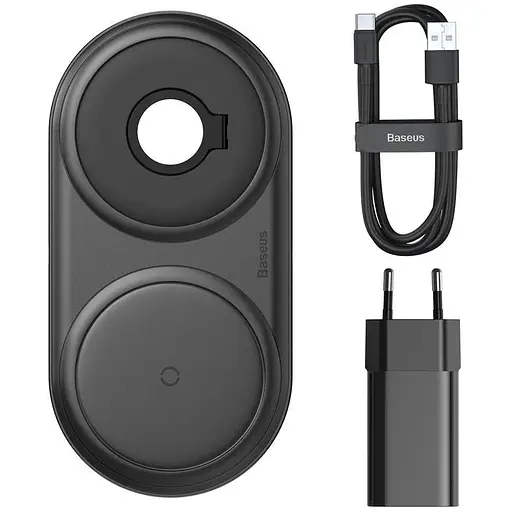 Baseus Planet 2in1 Wireless Charging Quick Charger 12V/2A USB Для типа-C 3A 1m - фото 1