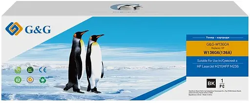 Картридж GG для HP 136X LJ M211/M212/M236 Black 2600 стр. - чип без счетчика teh0015654 - фото 2