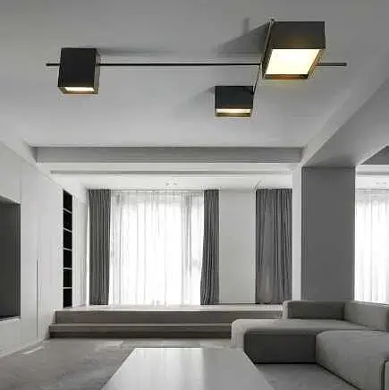 Сучасна світлодіодна люстра Kagu Led метал + акрил (Чорний) - фото 4