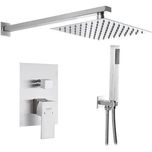 Душова система прихованого монтажу Zerix KUB-003 ZX3171, Нержавіюча сталь - фото 1