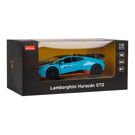 Машинка RASTAR Lamborghini Huracan STO 1:32 голубой 64310 - фото 6