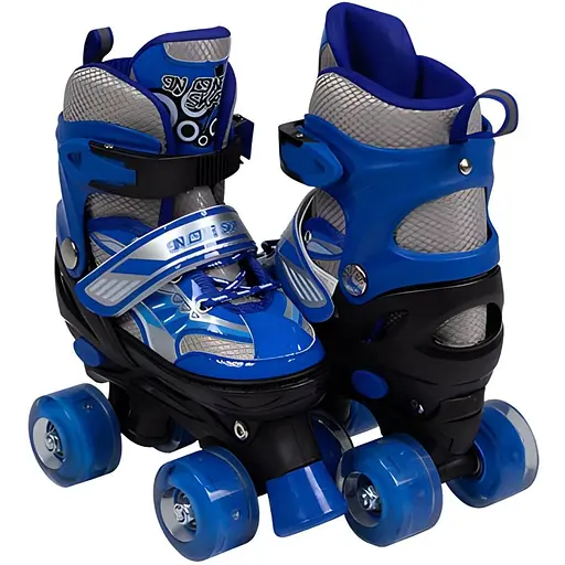 Ролики квади RS-0039 M (34-38) з підсвіткою сині