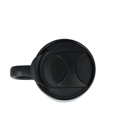 Керамічний кавовий кухоль OldBro Black Classic 400 мл з корковим дном і кришкою - фото 3