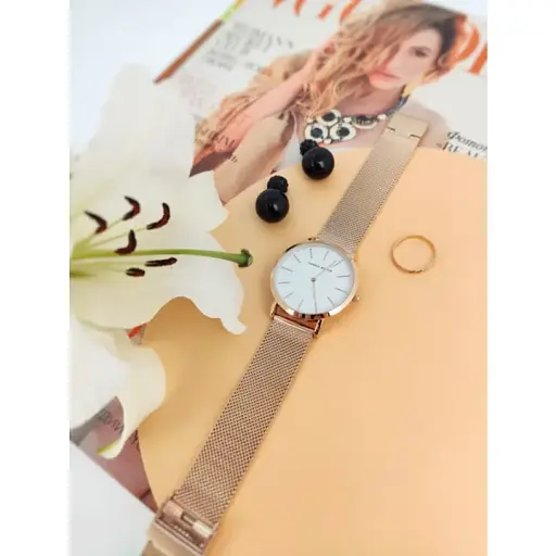 Часы Hannah Martin (rose gold/white) - фото 2