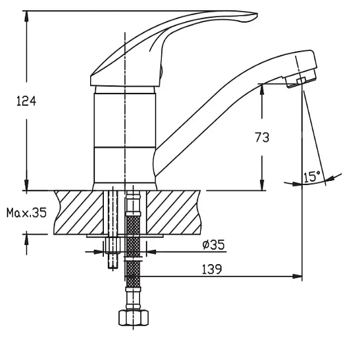 Змішувач для кухні Haiba FABIO 004 HB0772 - фото 2