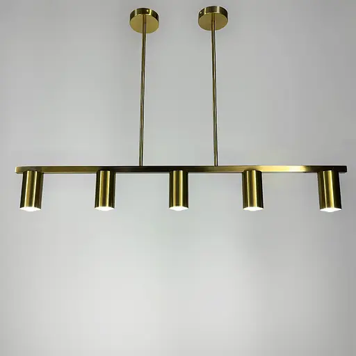 Видовжена латунна люстра Baliko з 5-ма спотами Line.F MJ 119/5 AB - фото 2