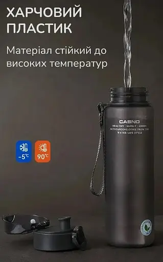 Пляшка для води Casno 650 мл KXN-1157 Зелена (KXN-1157_Green) - фото 3