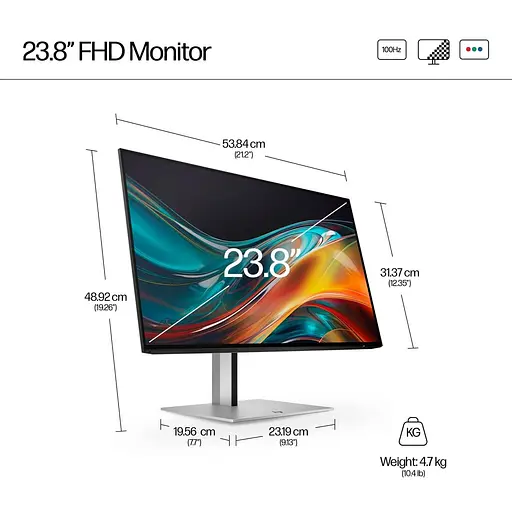 Монітор 23.8" HP S7 Pro 724pf FHD IPS 100Hz (8X530AA) - фото 6