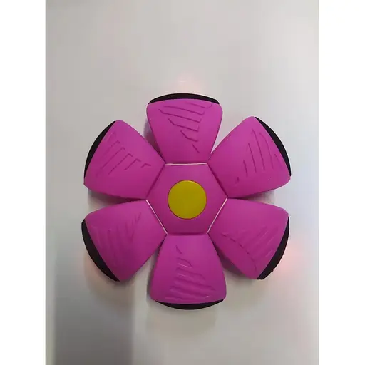 М'яч-запускалка складаний A-Toys Phlat Ball плоский м'яч трансформер рожевий - фото 2