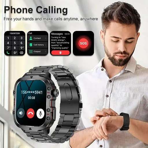 Розумний смарт годинник Smart Expert Nano Steel + 2 ремінця (Чорний) - фото 5