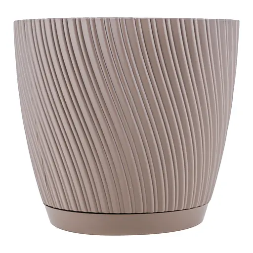 Горшок Form-Plastic Мика-13 с подставкой 1.14 л бежевый (4540-051)