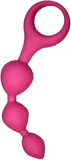 Анальні кульки Alive Triball Anal Curves 15 см (рожевий)