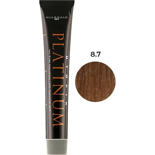 Крем-фарба для волосся Hipertin Utopik Platinum 8.7 Світлий блонд Коричневий 60 мл