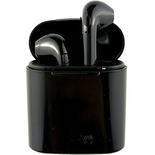 Бездротові блютуз навушники TWS i7S з боксом для зарядки чорні (au007)