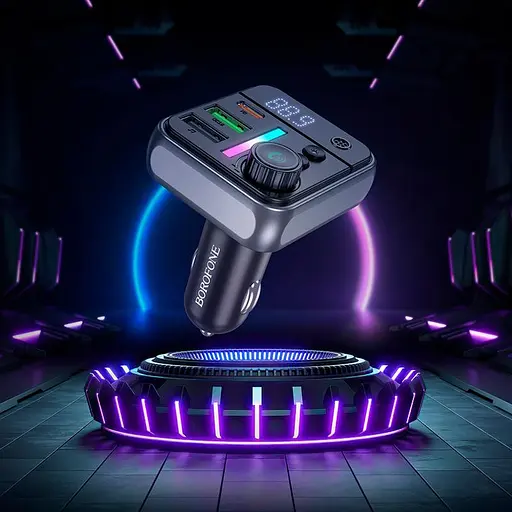 Автомобильный адаптер BOROFONE Ascenso BT FM FM transmitter BC50 |2USB/1Type-C, PD/QC, 38W/3A, BT5.4| - фото 2