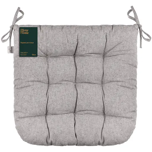 Подушка для стула Ardesto Oliver, 40х40см, 100% хлопок, серый (ART02OD) - фото 1