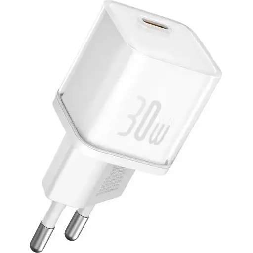 Мережевий зарядний пристрій Baseus GaN5S Fast Charger 1C 30W EU Moon білий - фото 1