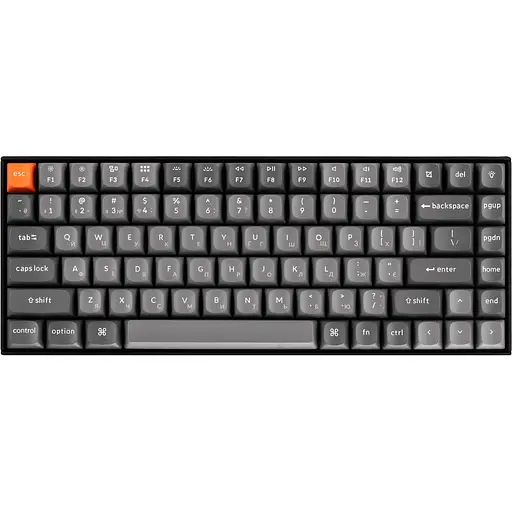 Keychron Клавіатура механічна K2 Max 84Key, K Super Red, WL/BT/USB-A, Hot-Swap, QMK, EN/UKR, RGB, чорний