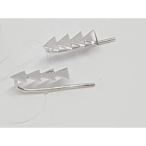 Срібні сережки-кафи Qvaliz. 902-01095 - фото 2