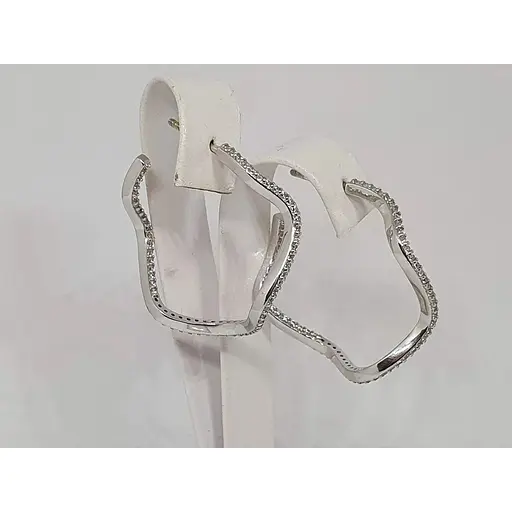 Серебряные сережки Dear с фианитами. 3530.1С - фото 3