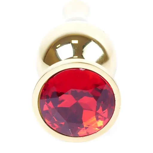 Анальна пробка Boss Of Toys Boss Series - Jewellery Gold Butt Plug Red, BS6400064, Золотий / Червоний - фото 2