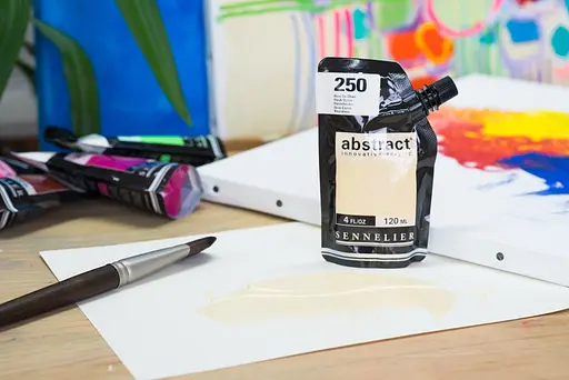 Акриловая краска Sennelier Abstract, 500 мл, Розовая охра светлая (Rose Ochre Light) - фото 4