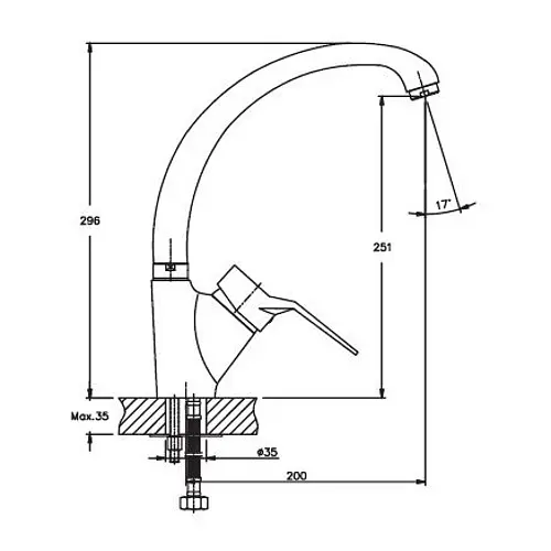 Змішувач для кухні Haiba ZEON 011 (HB0412) - фото 2