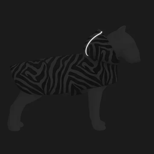 Дощовик-накидка з капюшоном для собак Waudog Clothes малюнок Зебра M А 40-43 см B 52-62 см С 33-42 см - фото 4