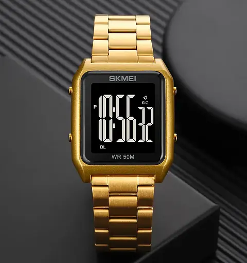 Чоловічий наручний годинник Skmei 1879 (Золотистий) - фото 7