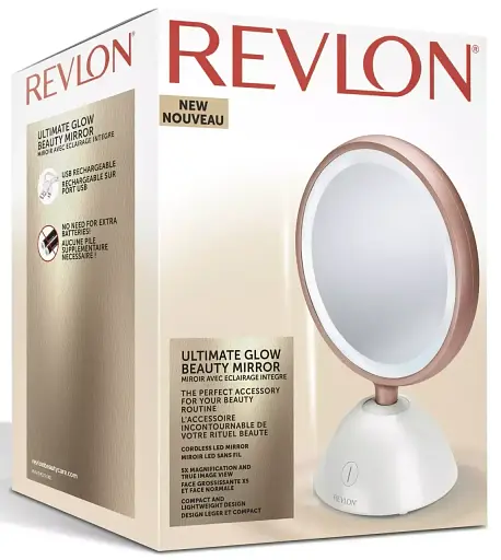 Дзеркало для макіяжу Revlon бездротове світлодіодне зі збільшенням для догляду за шкірою та зачісок - фото 5