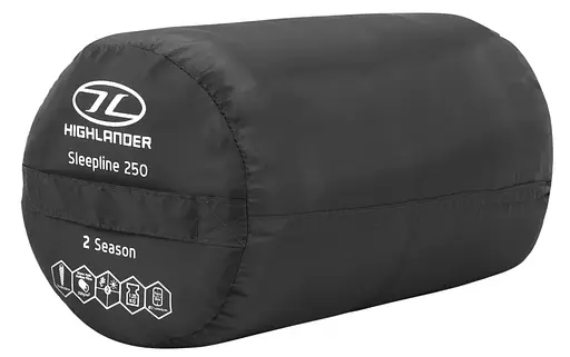 Спальный мешок Highlander Sleepline 250 Mummy/+5°C Charcoal Left (SB035-CH) - фото 5