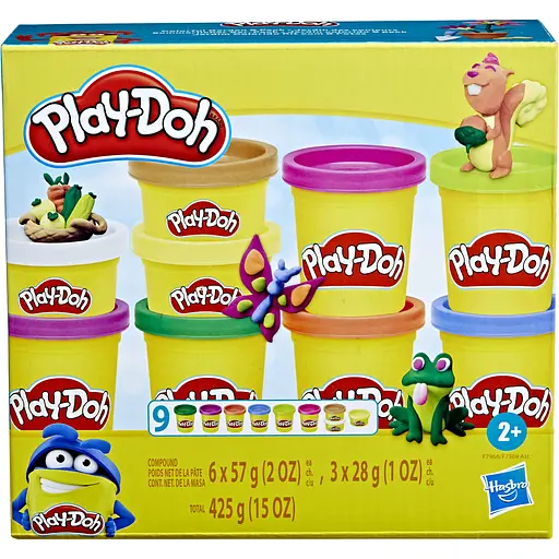 Набір пластиліну Hasbro Play-Doh Bright Rainbow 9 баночок (F7369_F7965)