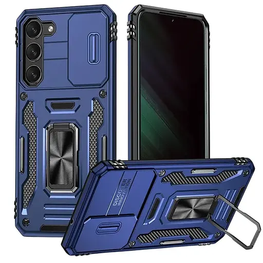Ударопрочный чехол Camshield Army Ring для Samsung Galaxy S21 FE Синий / Navy
