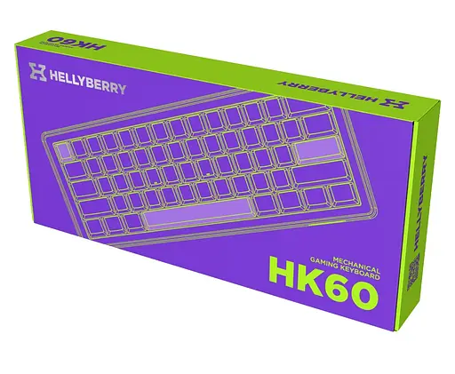 Клавіатура ігрова механічна HATOR HK-60-WV Hellyberry Switch USB White-Violet - фото 6