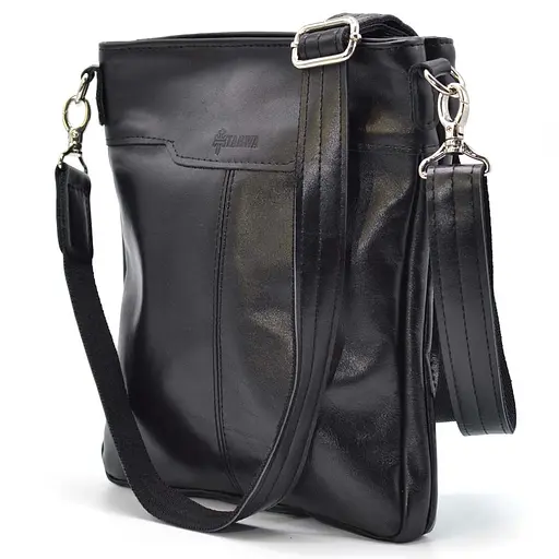 Кожаная мужская сумка через плечо TARWA 26х23х4 см sum0025746 - фото 3