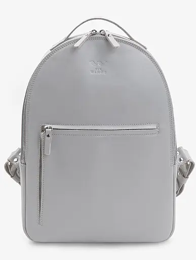 Кожаный рюкзак Groove M серый краст - фото 1