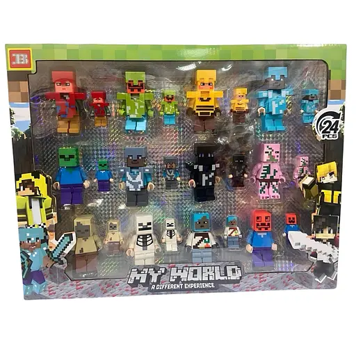 Большой коллекционный набор игровых фигурок «Minecraft», 24 персонажа - фото 5