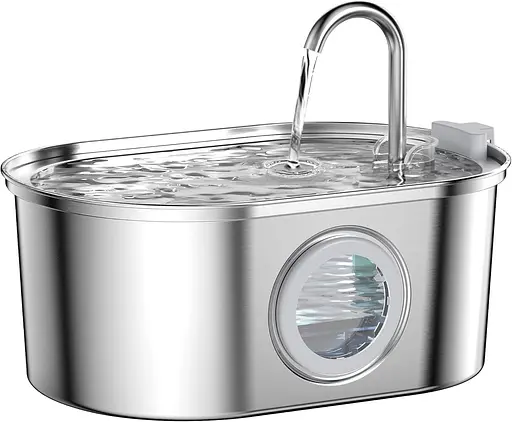 Поїлка для кішок з нержавіючої сталі, SOOFPET, 108 унцій/3,2 л, напувалка для домашніх тварин, диспенсер для води для собак, автом