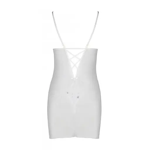 Сорочка з вирізами на грудях + стрінги LOVELIA CHEMISE white - Passion 2XL/3XL - фото 6