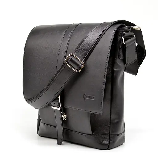 Кожаная мужская сумка через плечо TARWA 33х27.5х8 см sum0025864 - фото 1