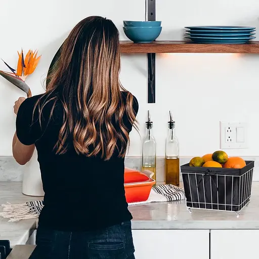 Корзина металлическая Handy Home сетчатая с вкладышем, на колесах, 46х36х37см, черная (TG-01) - фото 2